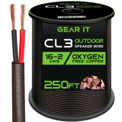 16/2 AWG OFC Outdoor Speaker Wire, Brown(16 2 Awg Ofc Outdoor Speaker Wire Brown) 17 16/2 AWG OFC Outdoor Speaker Wire, Brown(16 2 Awg Ofc Outdoor Speaker Wire Brown) -GEARit Store GI SPKR 16AWG CL3 BN 250C2