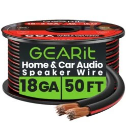 18 Gauge Speaker Wire CCA - Copper Clad Aluminum - Home Theater, Car Speakers & More(Gearit 18 Gauge Speaker Wire Cca Copper Clad Aluminum Home Theatre Car Speakers More 14 Awg Pro Series) 28 18 Gauge Speaker Wire CCA - Copper Clad Aluminum - Home Theater, Car Speakers & More(Gearit 18 Gauge Speaker Wire Cca Copper Clad Aluminum Home Theatre Car Speakers More 14 Awg Pro Series) -GEARit Store GI SPKR 18AWG CC 50FT