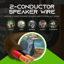 16/2 AWG OFC Outdoor Speaker Wire, Brown(16 2 Awg Ofc Outdoor Speaker Wire Brown) 12 16/2 AWG OFC Outdoor Speaker Wire, Brown(16 2 Awg Ofc Outdoor Speaker Wire Brown) -GEARit Store GI SPKR BN CL3 4 27889bdb ce53 4661 9585 2c6ee2a48791