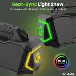 GEARit BOOM 120W Portable Bluetooth Speaker IPX6(Gearit Boom 120w Portable Bluetooth Speake Ipx6) -GEARit Store GI SPKR BT BOOM BK 5.1