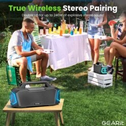 GEARit BOOM 120W Portable Bluetooth Speaker IPX6(Gearit Boom 120w Portable Bluetooth Speake Ipx6) -GEARit Store GI SPKR BT BOOM BK 6.1