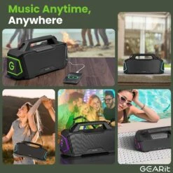 GEARit BOOM 120W Portable Bluetooth Speaker IPX6(Gearit Boom 120w Portable Bluetooth Speake Ipx6) -GEARit Store GI SPKR BT BOOM BK 8