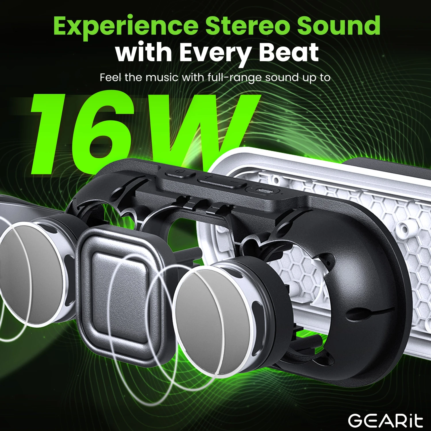 GEARit SoundBrick RGB Wireless Golf Magnetic Bluetooth Speaker 16W Audio Output - IPX6 Water-Resistant(Ultra Portable Waterproof 6w Loud Bluetooth Speaker Copy) 2 GEARit SoundBrick RGB Wireless Golf Magnetic Bluetooth Speaker 16W Audio Output - IPX6 Water-Resistant(Ultra Portable Waterproof 6w Loud Bluetooth Speaker Copy) - Image 2