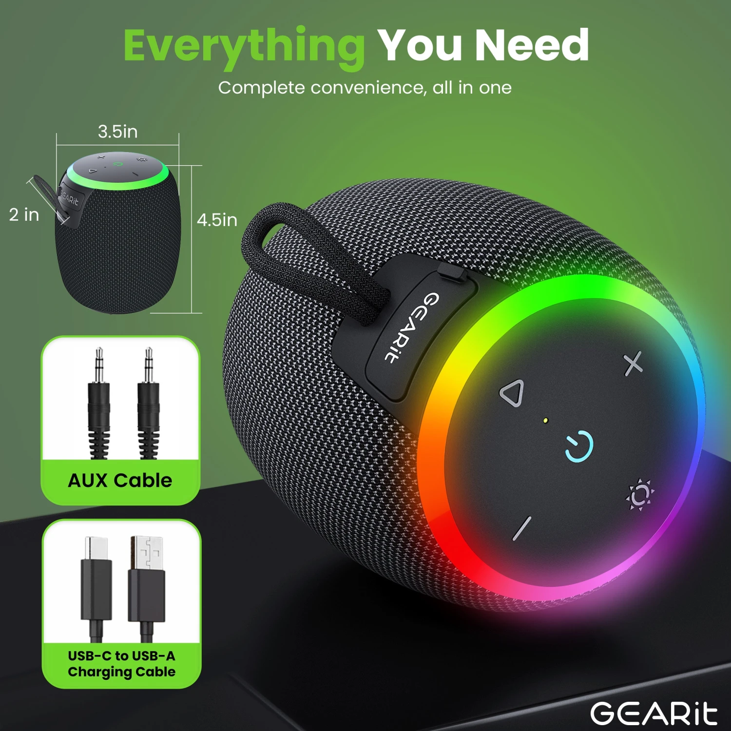 Portable Water-Resistant 15W Bluetooth Speaker(Portable Water Resistant 15w Bluetooth Speaker) 7 Portable Water-Resistant 15W Bluetooth Speaker(Portable Water Resistant 15w Bluetooth Speaker) - Image 7