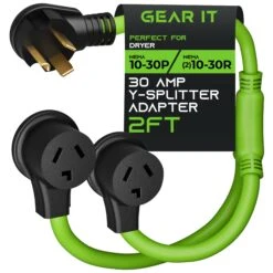 30 Amp NEMA 10-30P To Dual NEMA 10-30R Splitter Power Cord Adapter - 3 Prong STW 10AWG 3C(30 Amp Nema 10 30p To Dual Nema 10 30r Splitter Power Cord Adapter 3 Prong Stw 10awg 3c)