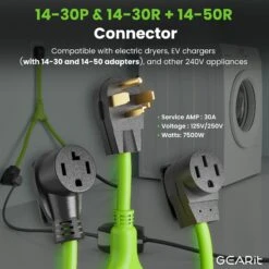 30 Amp NEMA 14-30P To 14-30R And 14-50R Splitter Power Cord Adapter - 4 Prong STW 10AWG 4C(30 Amp Nema 14 30p To 14 30r And 14 50r Splitter Power Cord Adapter 4 Prong Stw 10awg 4c) -GEARit Store GI SPT 1430P 1430R 1450R 5