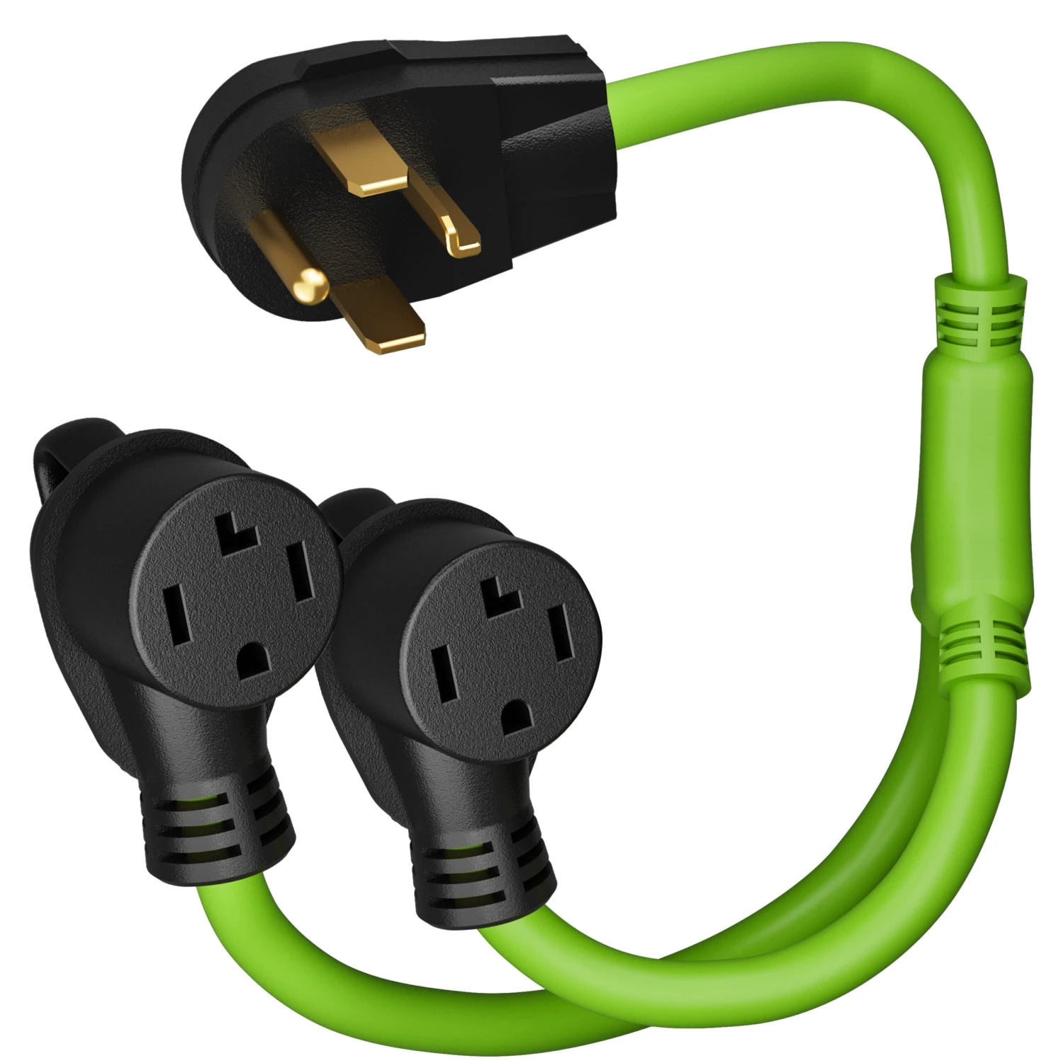 30 Amp NEMA 14-30P To Dual NEMA 14-30R Splitter Power Cord Adapter - 4 Prong STW 10AWG 4C(30 Amp Nema 14 30p To Dual Nema 14 30r Splitter Power Cord Adapter 4 Prong Stw 10awg 4c) 1 30 Amp NEMA 14-30P To Dual NEMA 14-30R Splitter Power Cord Adapter - 4 Prong STW 10AWG 4C(30 Amp Nema 14 30p To Dual Nema 14 30r Splitter Power Cord Adapter 4 Prong Stw 10awg 4c)