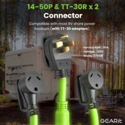 50 Amp NEMA 14-50P To Dual 30 Amp NEMA TT-30R Splitter Power Cord Adapter - STW 10AWG 3C(50 Amp Nema 14 50p To Dual 30 Amp Nema Tt 30r Splitter Power Cord Adapter Stw 10awg 3c) 10 50 Amp NEMA 14-50P To Dual 30 Amp NEMA TT-30R Splitter Power Cord Adapter - STW 10AWG 3C(50 Amp Nema 14 50p To Dual 30 Amp Nema Tt 30r Splitter Power Cord Adapter Stw 10awg 3c) -GEARit Store GI SPT 1450P TT30R2 3 bddb9396 361a 4e29 a7c3 a9b753d958d3
