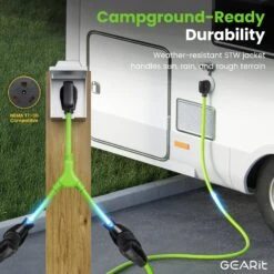 30 Amp NEMA TT-30P To Dual NEMA TT-30R Splitter Power Cord Adapter - 3 Prong STW 10AWG 3C(30 Amp Nema Tt 30p To Dual Nema Tt 30r Splitter Power Cord Adapter 3 Prong Stw 10awg 3c) 12 30 Amp NEMA TT-30P To Dual NEMA TT-30R Splitter Power Cord Adapter - 3 Prong STW 10AWG 3C(30 Amp Nema Tt 30p To Dual Nema Tt 30r Splitter Power Cord Adapter 3 Prong Stw 10awg 3c) -GEARit Store GI SPT TT30 TT30R2 4