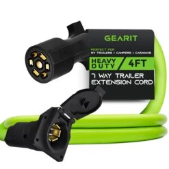 Heavy Duty 7 Way RV Trailer Extension Cord With Dust Cover(Heavy Duty7 Way Rv Trailer Extension Cord) 28 Heavy Duty 7 Way RV Trailer Extension Cord With Dust Cover(Heavy Duty7 Way Rv Trailer Extension Cord) -GEARit Store GI TC EXT BK 4FF