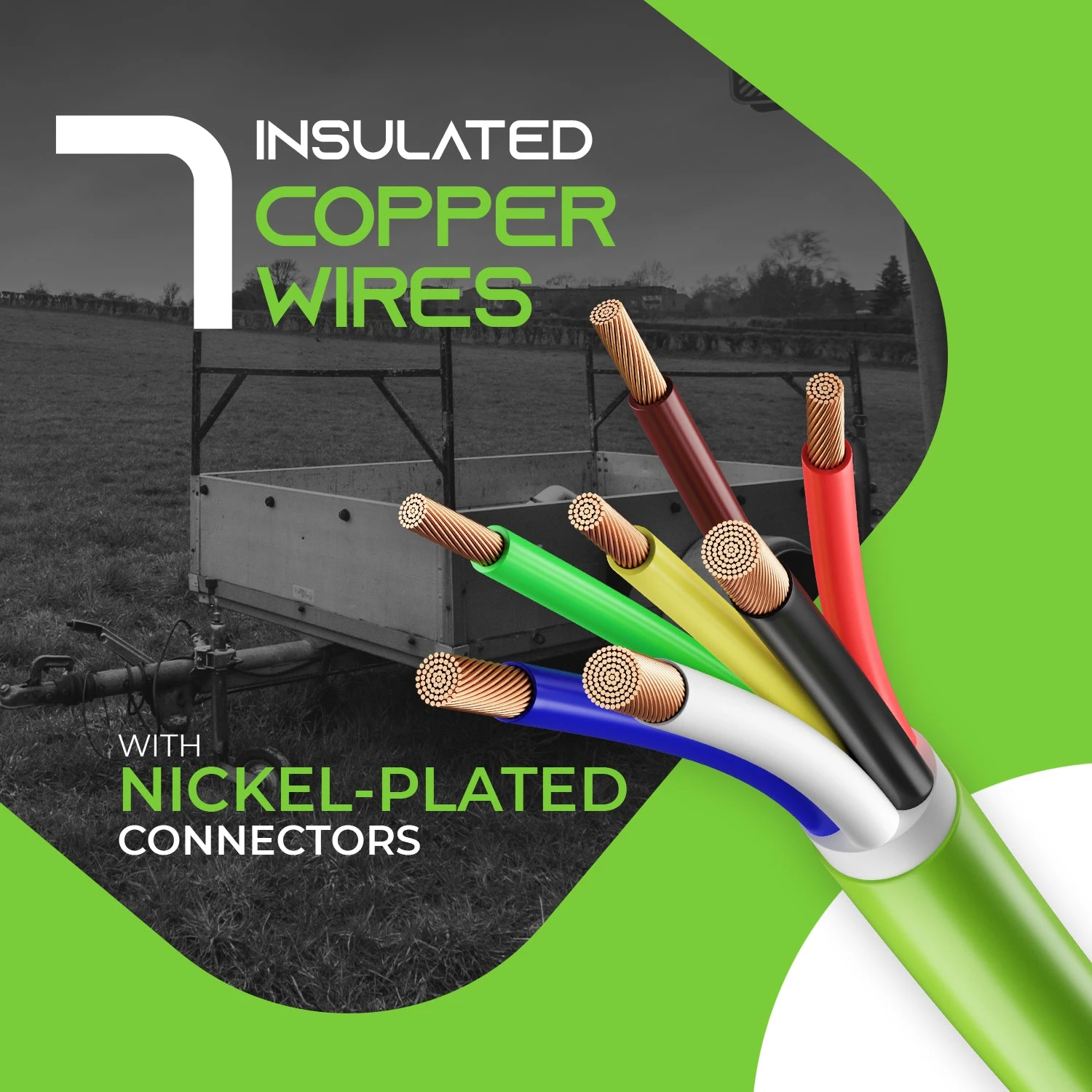 Heavy Duty 7 Way RV Trailer Extension Cord With Dust Cover(Heavy Duty7 Way Rv Trailer Extension Cord) 4 Heavy Duty 7 Way RV Trailer Extension Cord With Dust Cover(Heavy Duty7 Way Rv Trailer Extension Cord) - Image 4