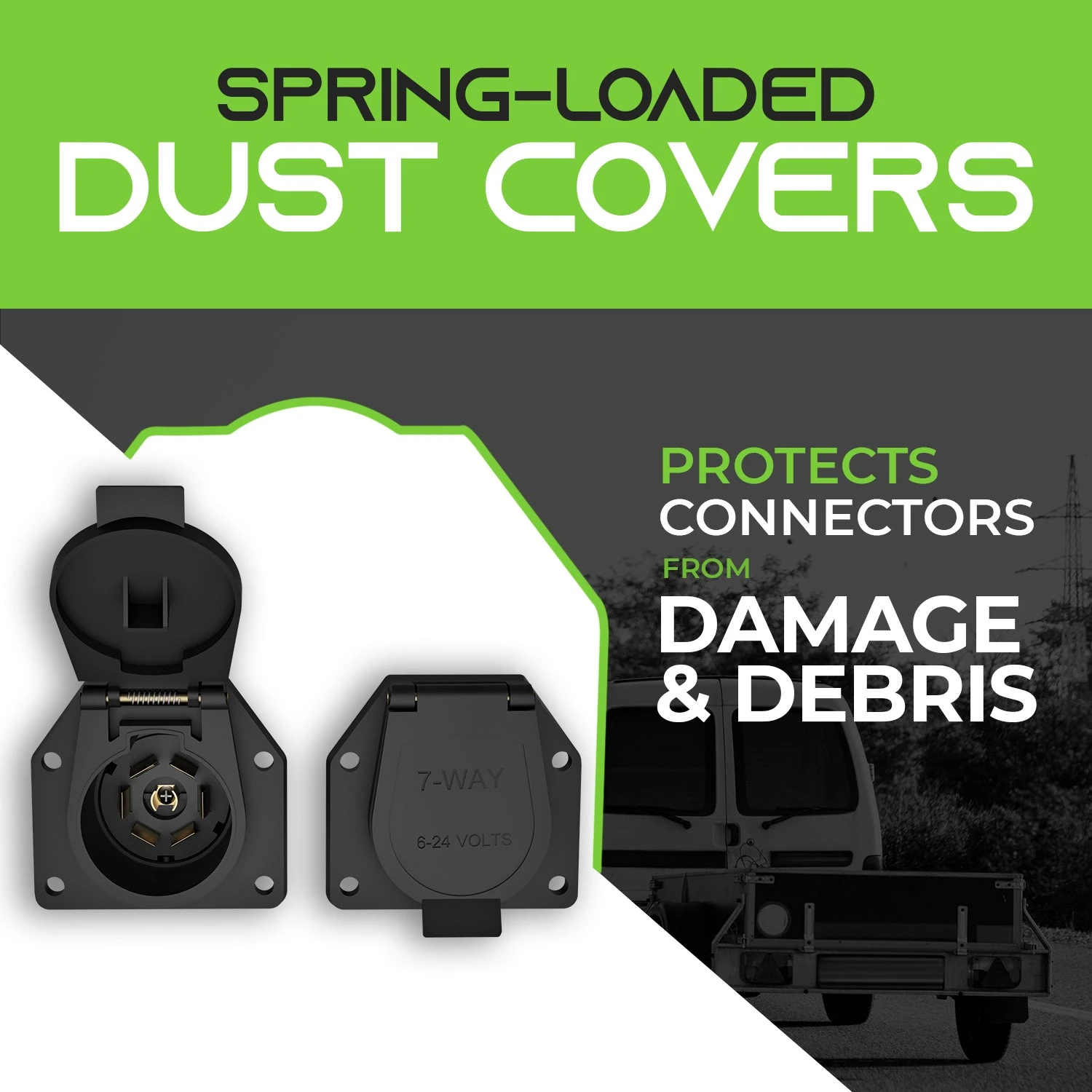 7 Way RV Trailer Cord Y Splitter Pigtail Adapter Cable, 15-Inch(7 Way Rv Trailer Cord Y Splitter Pigtail Adapter Cable 15 Inch) 3 7 Way RV Trailer Cord Y Splitter Pigtail Adapter Cable, 15-Inch(7 Way Rv Trailer Cord Y Splitter Pigtail Adapter Cable 15 Inch) - Image 3