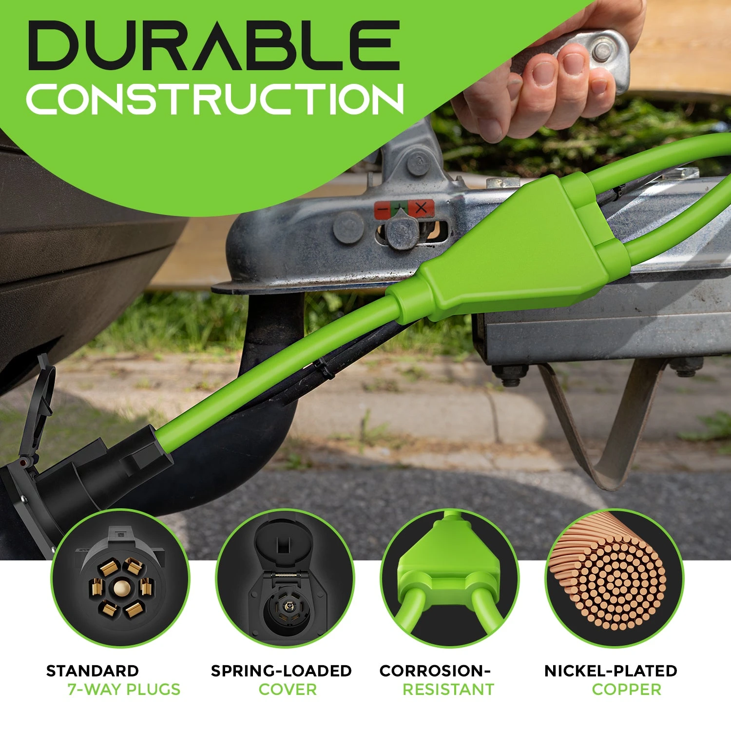 7 Way RV Trailer Cord Y Splitter Pigtail Adapter Cable, 15-Inch(7 Way Rv Trailer Cord Y Splitter Pigtail Adapter Cable 15 Inch) 7 7 Way RV Trailer Cord Y Splitter Pigtail Adapter Cable, 15-Inch(7 Way Rv Trailer Cord Y Splitter Pigtail Adapter Cable 15 Inch) - Image 7