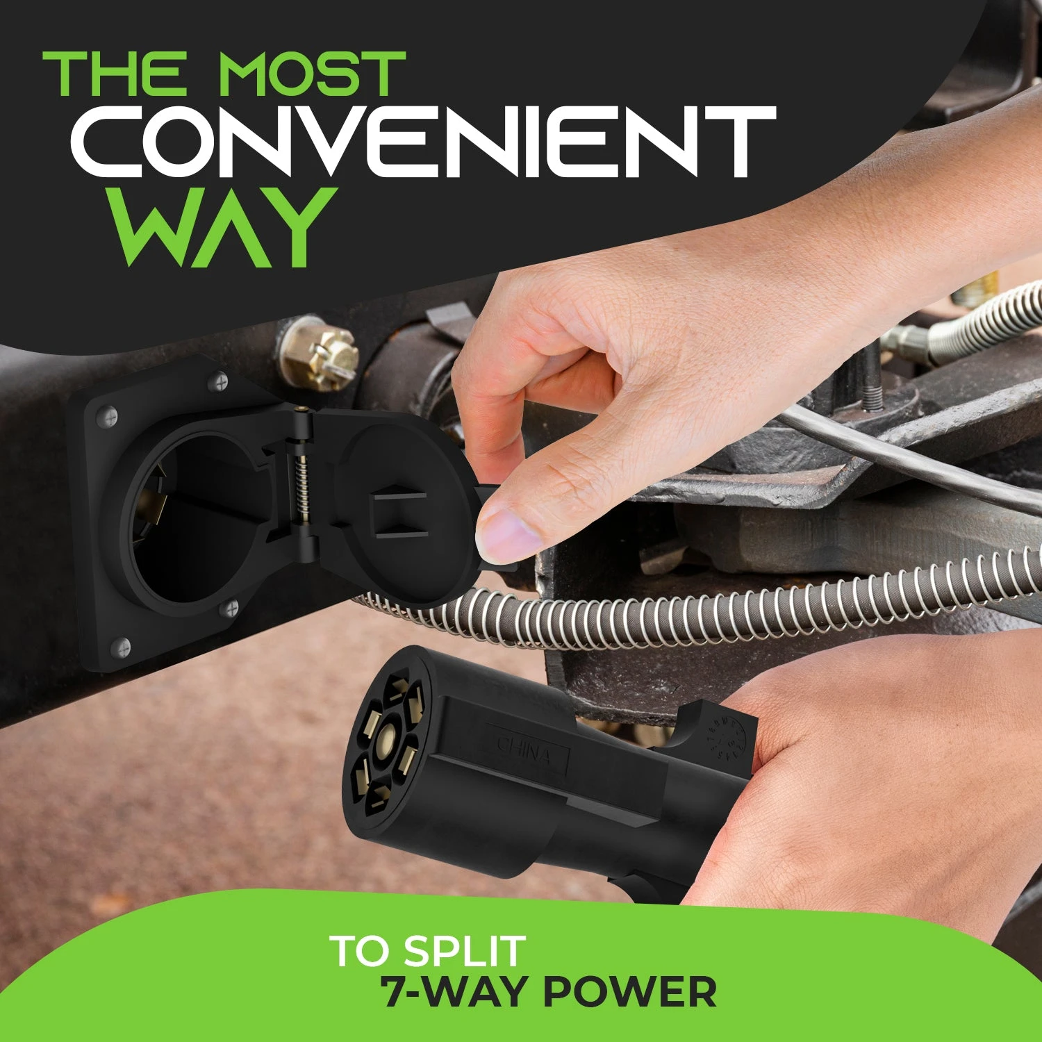 7 Way RV Trailer Cord Y Splitter Pigtail Adapter Cable, 15-Inch(7 Way Rv Trailer Cord Y Splitter Pigtail Adapter Cable 15 Inch) 8 7 Way RV Trailer Cord Y Splitter Pigtail Adapter Cable, 15-Inch(7 Way Rv Trailer Cord Y Splitter Pigtail Adapter Cable 15 Inch) - Image 8