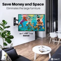 TV Wall Mount For 23-43inch TVs (Up To 66 Lbs)(Gearit 23 43 Tv Wall Mount Full Motion Swivel Tilting Up To 66 Lbs) 14 TV Wall Mount For 23-43inch TVs (Up To 66 Lbs)(Gearit 23 43 Tv Wall Mount Full Motion Swivel Tilting Up To 66 Lbs) -GEARit Store GI TVF BK 43 5