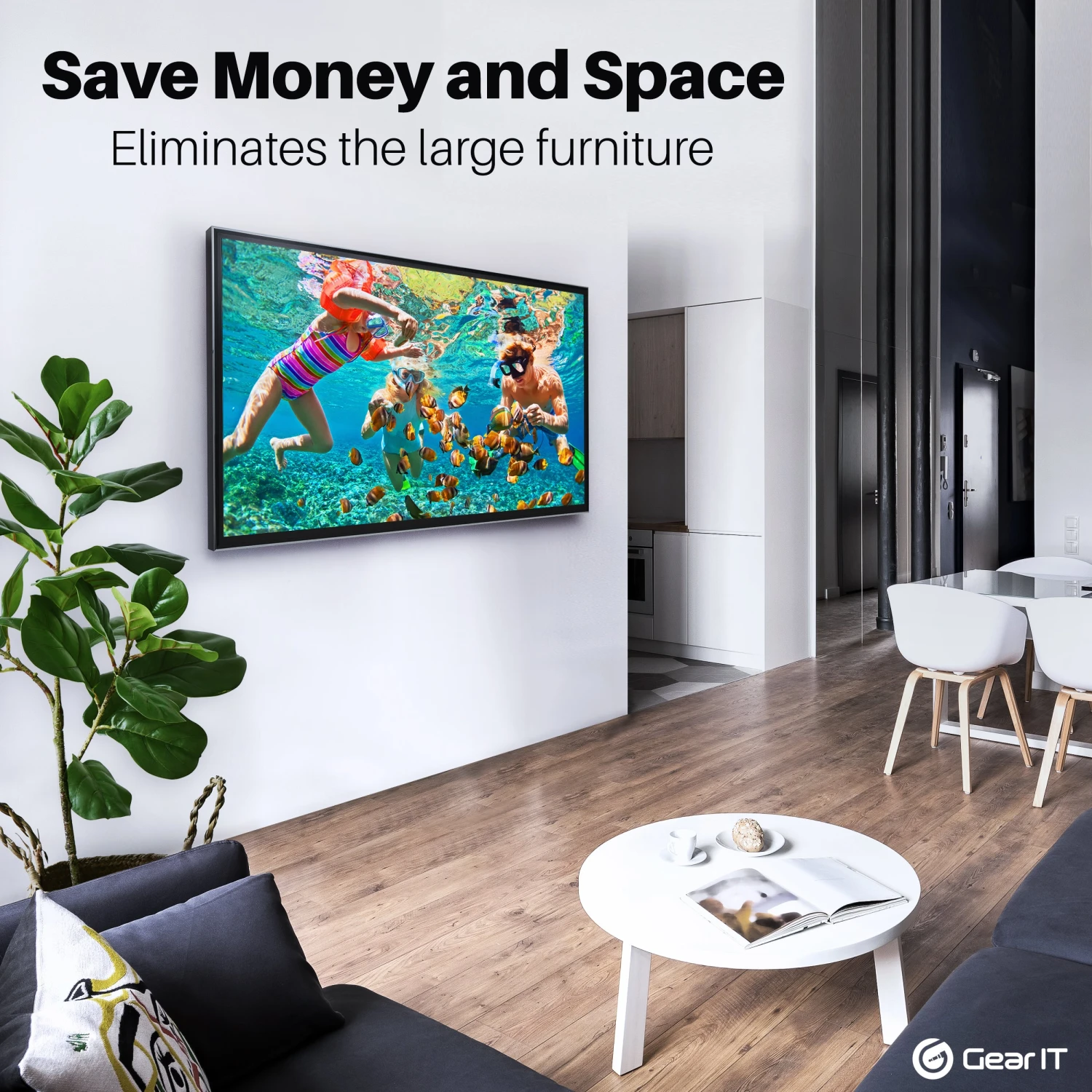 Fixed TV Wall Mount 37-80inch TVs (Up To 165 Lbs)(Gearit 37 80 Tv Wall Mount Slim Full Tilt Up To 165 Lbs) 4 Fixed TV Wall Mount 37-80inch TVs (Up To 165 Lbs)(Gearit 37 80 Tv Wall Mount Slim Full Tilt Up To 165 Lbs) - Image 4