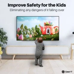 Fixed TV Wall Mount 37-80inch TVs (Up To 165 Lbs)(Gearit 37 80 Tv Wall Mount Slim Full Tilt Up To 165 Lbs) 15 Fixed TV Wall Mount 37-80inch TVs (Up To 165 Lbs)(Gearit 37 80 Tv Wall Mount Slim Full Tilt Up To 165 Lbs) -GEARit Store GI TVF BK 80 6