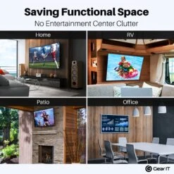 Fixed TV Wall Mount 37-80inch TVs (Up To 165 Lbs)(Gearit 37 80 Tv Wall Mount Slim Full Tilt Up To 165 Lbs) 16 Fixed TV Wall Mount 37-80inch TVs (Up To 165 Lbs)(Gearit 37 80 Tv Wall Mount Slim Full Tilt Up To 165 Lbs) -GEARit Store GI TVF BK 80 7