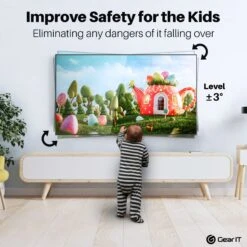 TV Wall Mount For 23-43inch TVs (Up To 50.6 Lbs)(Gearit 23 43 Tv Wall Mount Articulating Arm Full Motion Gas Spring Up To 50 6 Lbs) 15 TV Wall Mount For 23-43inch TVs (Up To 50.6 Lbs)(Gearit 23 43 Tv Wall Mount Articulating Arm Full Motion Gas Spring Up To 50 6 Lbs) -GEARit Store GI TVM BK 43 6