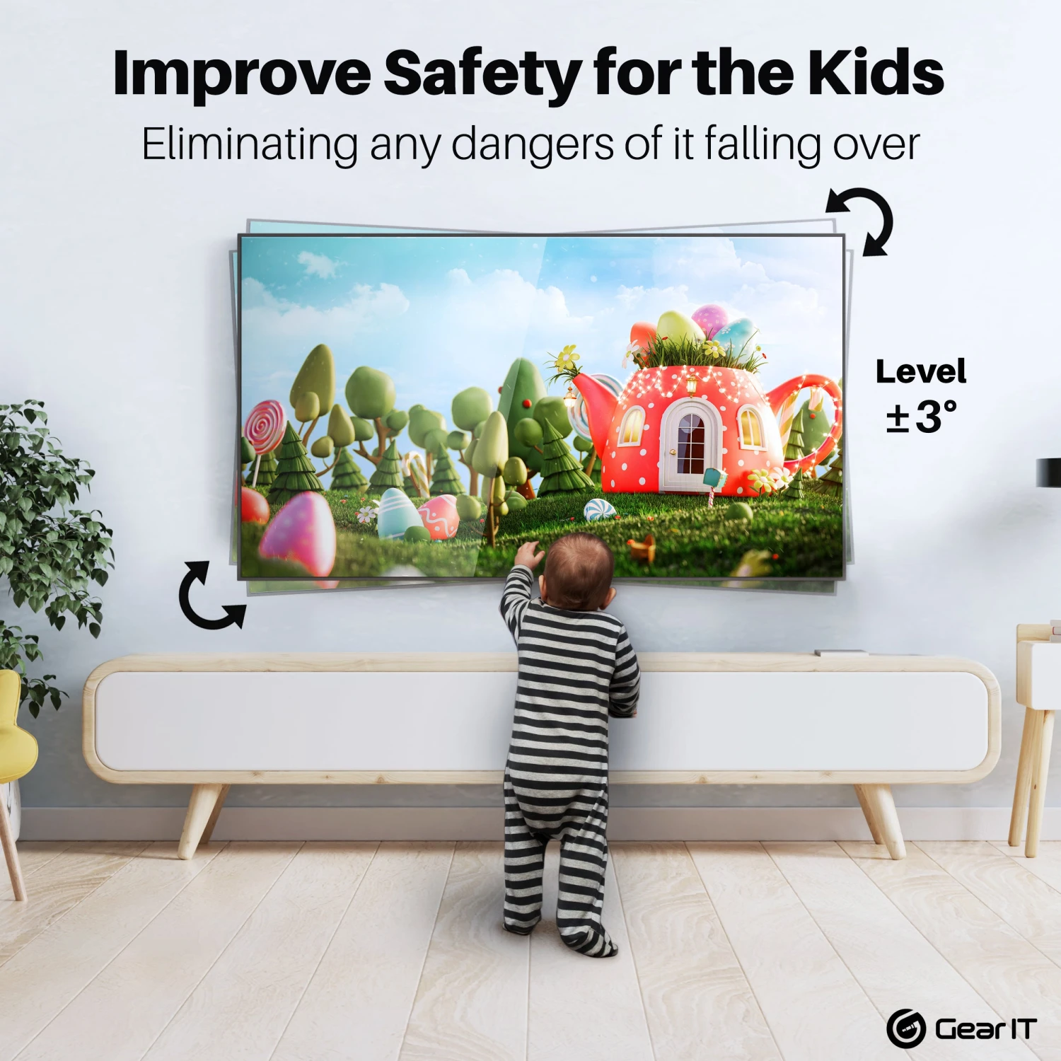 TV Wall Mount For 23-43inch TVs (Up To 50.6 Lbs)(Gearit 23 43 Tv Wall Mount Articulating Arm Full Motion Gas Spring Up To 50 6 Lbs) 7 TV Wall Mount For 23-43inch TVs (Up To 50.6 Lbs)(Gearit 23 43 Tv Wall Mount Articulating Arm Full Motion Gas Spring Up To 50 6 Lbs) - Image 7