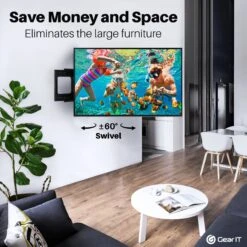 Swivel TV Wall Mount For 37-80inch TVs (Up To 132 Lbs)(Gearit Tv Wall Mount Monitor Tvs 37 To 80 Inch Up To 132lbs Full Motion Swivel Tilt Articulating Arm Vesa 200 300 400 600) 12 Swivel TV Wall Mount For 37-80inch TVs (Up To 132 Lbs)(Gearit Tv Wall Mount Monitor Tvs 37 To 80 Inch Up To 132lbs Full Motion Swivel Tilt Articulating Arm Vesa 200 300 400 600) -GEARit Store GI TVM BK 80 3