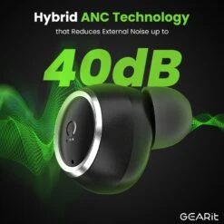 GEARit True Wireless Bluetooth Earbuds W/ Active Noise Cancellation, 22h Playtime(True Wireless Bluetooth Earbuds W Anc) -GEARit Store GI TWS AD BD BK 011 3