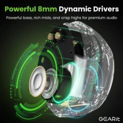 GEARit True Wireless Bluetooth Earbuds W/ Active Noise Cancellation, 22h Playtime(True Wireless Bluetooth Earbuds W Anc) -GEARit Store GI TWS AD BD BK 011 5