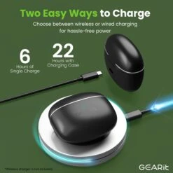 GEARit True Wireless Bluetooth Earbuds W/ Active Noise Cancellation, 22h Playtime(True Wireless Bluetooth Earbuds W Anc) -GEARit Store GI TWS AD BD BK 011 6
