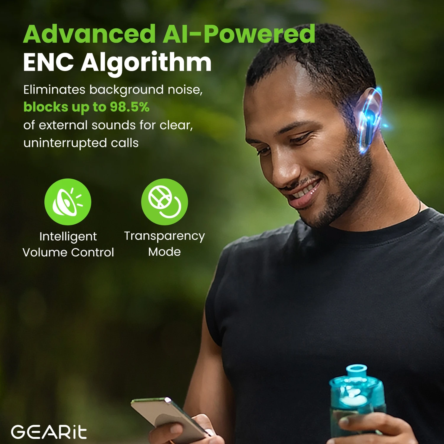 GEARit True Wireless Bluetooth Earbuds W/ Active Noise Cancellation, 22h Playtime(Gearit True Wireless Bluetooth Earbuds W Active Noise Cancellation 22h Playtime) 2 GEARit True Wireless Bluetooth Earbuds W/ Active Noise Cancellation, 22h Playtime(Gearit True Wireless Bluetooth Earbuds W Active Noise Cancellation 22h Playtime) - Image 2