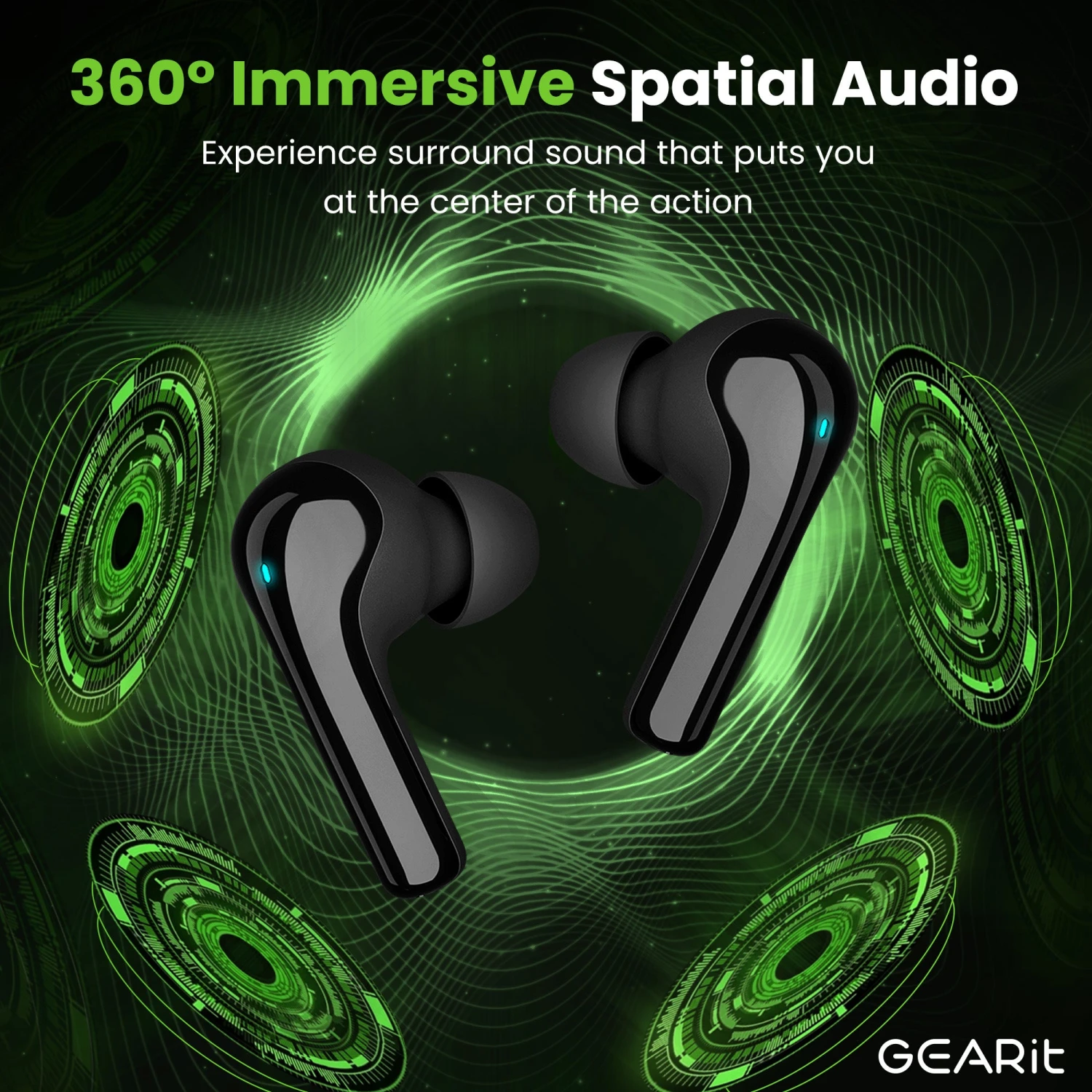 GEARit True Wireless Bluetooth Earbuds W/ Active Noise Cancellation, 22h Playtime(Gearit True Wireless Bluetooth Earbuds W Active Noise Cancellation 22h Playtime) 4 GEARit True Wireless Bluetooth Earbuds W/ Active Noise Cancellation, 22h Playtime(Gearit True Wireless Bluetooth Earbuds W Active Noise Cancellation 22h Playtime) - Image 4