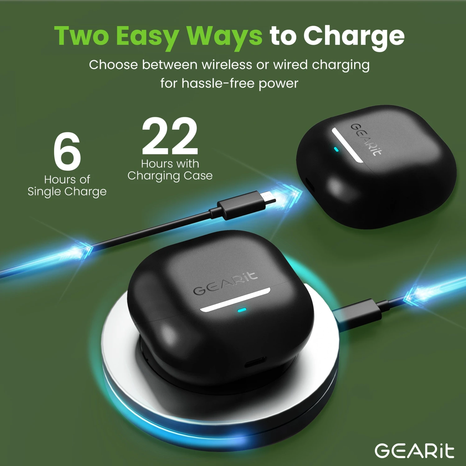 GEARit True Wireless Bluetooth Earbuds W/ Active Noise Cancellation, 22h Playtime(Gearit True Wireless Bluetooth Earbuds W Active Noise Cancellation 22h Playtime) 5 GEARit True Wireless Bluetooth Earbuds W/ Active Noise Cancellation, 22h Playtime(Gearit True Wireless Bluetooth Earbuds W Active Noise Cancellation 22h Playtime) - Image 5