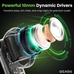 GEARit True Wireless Bluetooth Earbuds W/ Active Noise Cancellation, Touch Control LCD Display(Gearit True Wireless Bluetooth Earbuds W Active Noise Cancellation Touch Control Lcd Display) -GEARit Store GI TWS FF ST BK 101 4