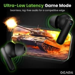 GEARit True Wireless Bluetooth Earbuds W/ Active Noise Cancellation, Touch Control LCD Display(Gearit True Wireless Bluetooth Earbuds W Active Noise Cancellation Touch Control Lcd Display) -GEARit Store GI TWS FF ST BK 101 5
