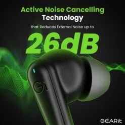 GEARit True Wireless Earbuds W/ Adaptive Hybrid ANC 16 Hour Battery Qi Charging(Gearit True Wireless Bluetooth Earbuds W Active Noise Cancellation) 10 GEARit True Wireless Earbuds W/ Adaptive Hybrid ANC 16 Hour Battery Qi Charging(Gearit True Wireless Bluetooth Earbuds W Active Noise Cancellation) -GEARit Store GI TWS FF ST BK 111 3