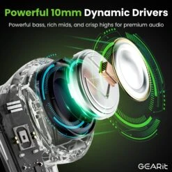 GEARit True Wireless Earbuds W/ Adaptive Hybrid ANC 16 Hour Battery Qi Charging(Gearit True Wireless Bluetooth Earbuds W Active Noise Cancellation) 11 GEARit True Wireless Earbuds W/ Adaptive Hybrid ANC 16 Hour Battery Qi Charging(Gearit True Wireless Bluetooth Earbuds W Active Noise Cancellation) -GEARit Store GI TWS FF ST BK 111 4