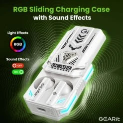 GEARit True Wireless Earbuds With Sliding RGB Charging Case W/ Sound(Gearit True Wireless Earbuds With Sliding Rgb Charging Case W Sound) -GEARit Store GI TWS SLDR VB07 WH 5