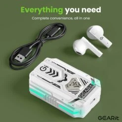 GEARit True Wireless Earbuds With Sliding RGB Charging Case W/ Sound(Gearit True Wireless Earbuds With Sliding Rgb Charging Case W Sound) -GEARit Store GI TWS SLDR VB07 WH 8
