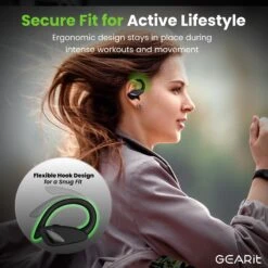 GEARit Sport Hook Earbuds - Waterproof IPX7 Bluetooth 5.4 23hr Battery(Gearit Sport Hook True Wireless Earbuds W Enc Ipx7 23hr Battery) -GEARit Store GI TWS SPT HK BK 001 5