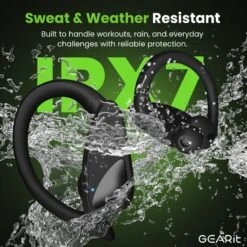GEARit Sport Hook Earbuds - Waterproof IPX7 Bluetooth 5.4 23hr Battery(Gearit Sport Hook True Wireless Earbuds W Enc Ipx7 23hr Battery) -GEARit Store GI TWS SPT HK BK 001 6