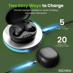 GEARit True Wireless Earbuds HD Sound Clarity 20h Playtime IPX5 Secure Fit(Gearit True Wireless Earbuds Hd Sound Clarity 20h Playtime Ipx5 Secure Fit) -GEARit Store GI TWS SPT WG BK 111 5