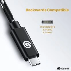 Braided USB C To USB C Cable 100W, 3.3 Feet(Gearit 3 3ft Usb C To Usb C 10gbps Data 100w Charging 4k 2k 1080p Video Support Works With Thunderbolt 3 Nylon Braded) -GEARit Store GI UC2UC BK FT 7 3