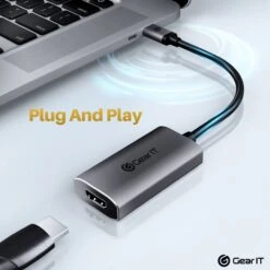 USB C To HDMI Adapter - 8K@60Hz Thunderbolt 3/4 Compatible(Gearit Usb C To Hdmi 8k Hdr Adaptor 8k 60hz Or 4k 120hz Dp Alt Mode Type C Thunderbolt 3 4 Compatible) -GEARit Store GI UCHD8K AL ADPT 3 5 1