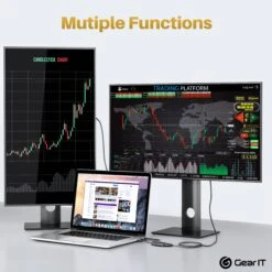 USB C To HDMI Adapter - 8K@60Hz Thunderbolt 3/4 Compatible(Gearit Usb C To Hdmi 8k Hdr Adaptor 8k 60hz Or 4k 120hz Dp Alt Mode Type C Thunderbolt 3 4 Compatible) -GEARit Store GI UCHD8K AL ADPT 5 4