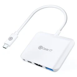 USBC To HDMI USB-A 3.5mm 100W PD Passthrough, 4K@120Hz DP Alt Mode Audio/Mic Port, Type C Thunderbolt 3/4 Compatible(Gearit Usbc To Hdmi Usb A 3 5mm 100w Pd Passthrough 4k 120hz Dp Alt Mode Audio Mic Port Type C Thunderbolt 3 4 Compatible)