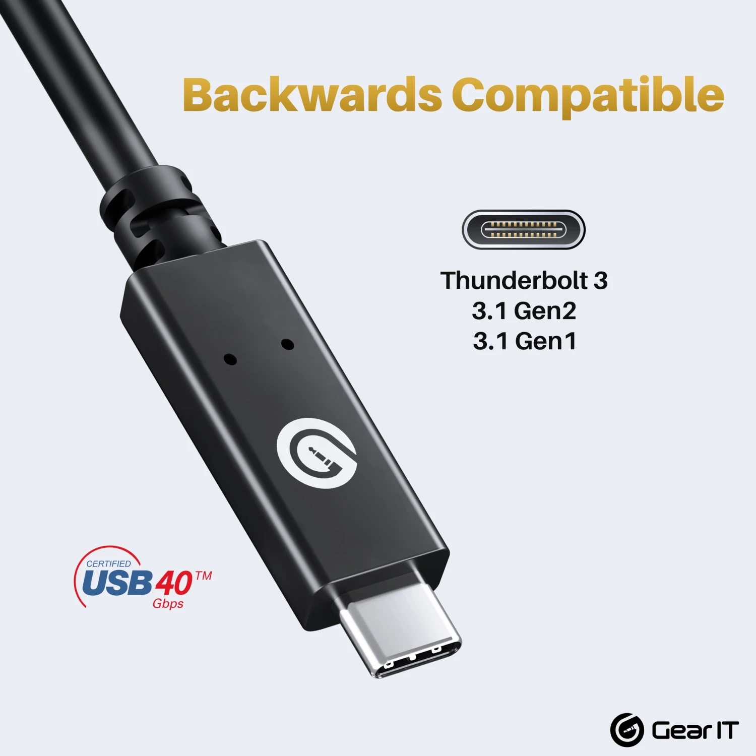 USB-IF Certified USB4 40Gbps Data 100W Charging, 8K 4K 1080P Video Support, Compatible With USB-C, Thunderbolt 3 And Thunderbolt 4 2.6FT(Gearit Usb If Certified Usb4 40gbps Data 100w Charging 8k 4k 1080p Video Support Compatible With Usb C Thunderbolt 3 And Thunderbolt 4 2 6ft) 6 USB-IF Certified USB4 40Gbps Data 100W Charging, 8K 4K 1080P Video Support, Compatible With USB-C, Thunderbolt 3 And Thunderbolt 4 2.6FT(Gearit Usb If Certified Usb4 40gbps Data 100w Charging 8k 4k 1080p Video Support Compatible With Usb C Thunderbolt 3 And Thunderbolt 4 2 6ft) - Image 6