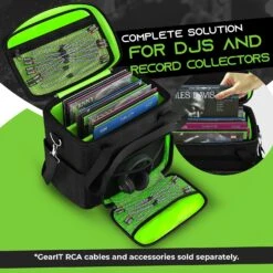 12" Vinyl Record Carrying Bag Fits Up To 60 Records(12 Vinyl Record Carrying Bag Fits Up To 60 Records) -GEARit Store GI VRB.PT06