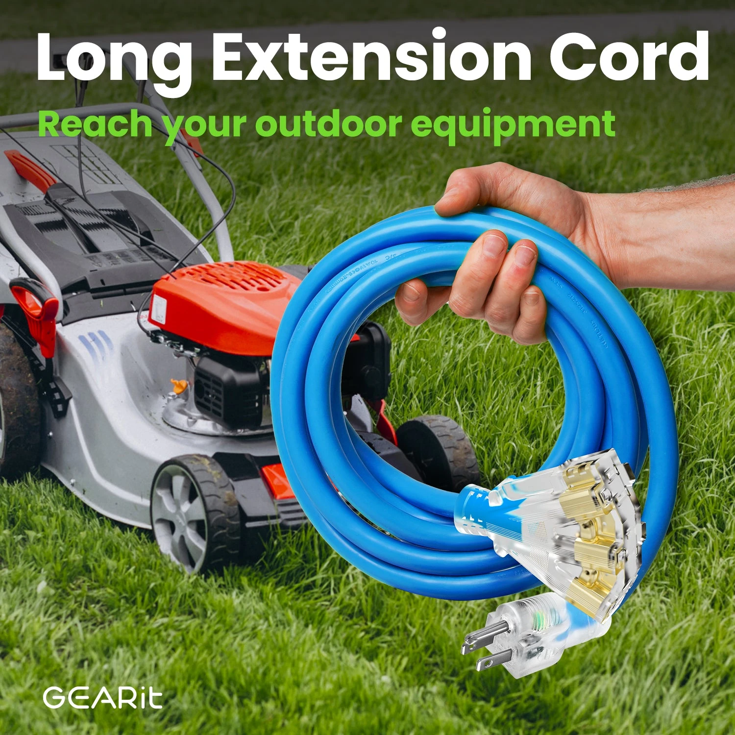 10/3 Outdoor Extension Cord 100 Feet Triple Outlet - SJEOW - Extreme Weather Resistant - 10 Gauge 3 Prong, Blue(Gearit Extension Cord 100 Feet 10 3 3 Triple Outlet Ultra Heavy Duty Sjeow Extreme Weather Outdoor Indoor 10 Gauge 3 Prong Led Lighted Plug Oil Resistant Rubber Jacket) 4 10/3 Outdoor Extension Cord 100 Feet Triple Outlet - SJEOW - Extreme Weather Resistant - 10 Gauge 3 Prong, Blue(Gearit Extension Cord 100 Feet 10 3 3 Triple Outlet Ultra Heavy Duty Sjeow Extreme Weather Outdoor Indoor 10 Gauge 3 Prong Led Lighted Plug Oil Resistant Rubber Jacket) - Image 4