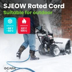 12/3 SJEOW Heavy Duty Outdoor Extension Cord, 100 Feet(Gearit Extension Cord 100 Feet 12 3 Extra Heavy Duty Sjeow Extreme Weather Outdoor Indoor 12 Gauge 3 Prong Led Lighted Plug Oil Resistant Rubber Jacket) -GEARit Store GI SJEOW 100FT BL 4 ae30daca 5c5c 40bf 888f 22c7156b55b6