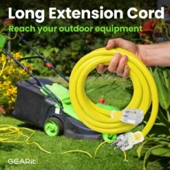 14/3 SJTW Outdoor Extension Cord Yellow, 100 Feet(Gearit Extension Cord 14 3 100 Feet Heavy Duty Sjtw With Lighted End For Outdoor Indoor All Purpose Weather Resistant 14 Gauge 3 Prong Extension Great For Contractor Garden And Appliances) -GEARit Store GI SJTW 100FT YL 3 fd03386c 64e3 4db5 8885 ae10d545f676
