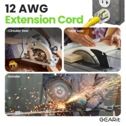 12/3 SJTW Outdoor Extension Cord Yellow, 100 Feet(Gearit Extension Cord 12 3 100 Feet Extra Heavy Duty Sjtw With Lighted End For Outdoor Indoor All Purpose Weather Resistant 12 Gauge 3 Prong Extension Great For Contractor Garden And Appliances) 17 12/3 SJTW Outdoor Extension Cord Yellow, 100 Feet(Gearit Extension Cord 12 3 100 Feet Extra Heavy Duty Sjtw With Lighted End For Outdoor Indoor All Purpose Weather Resistant 12 Gauge 3 Prong Extension Great For Contractor Garden And Appliances) -GEARit Store GI SJTW 100FT YL 7.1